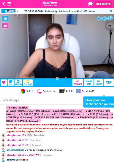 CamSoda Mobile Version With Cam Girl